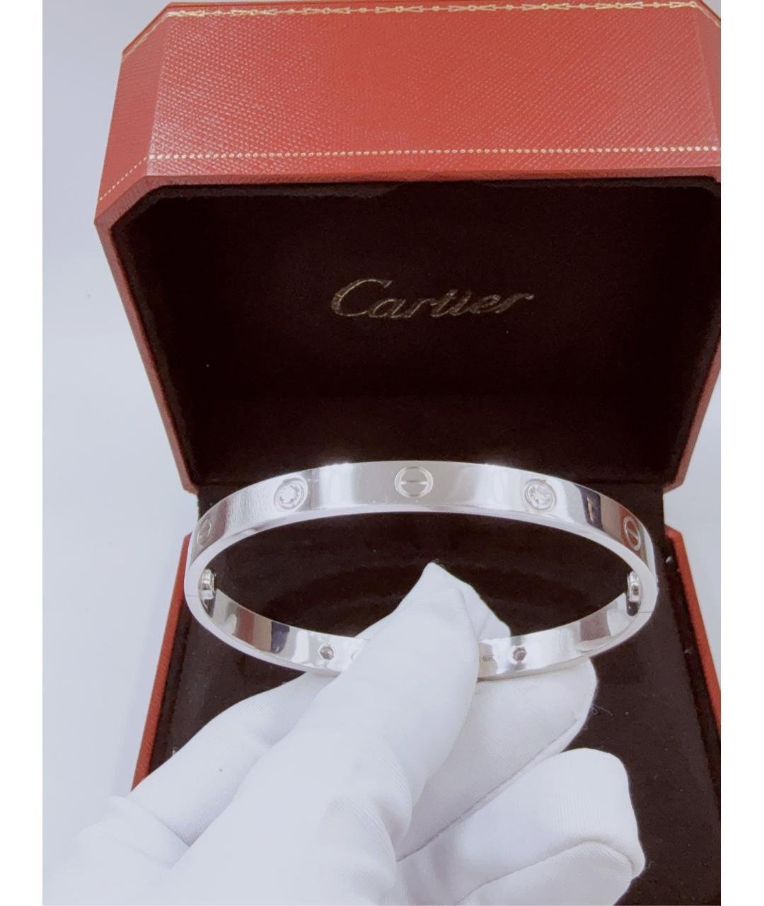 CARTIER Серебрянный браслет из белого золота, фото 2