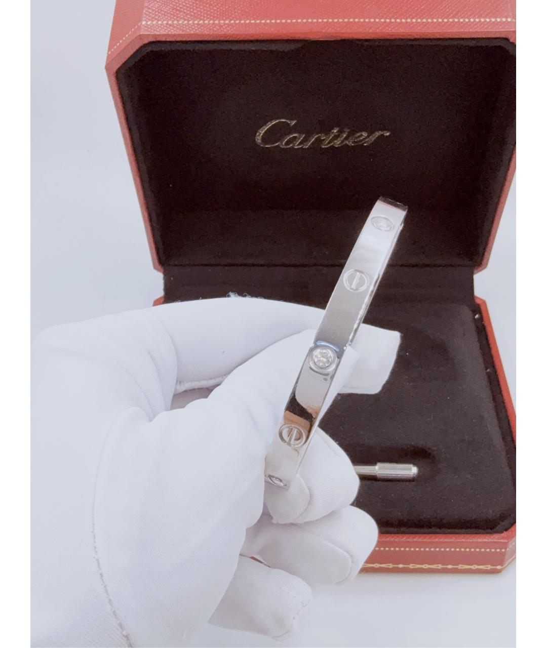 CARTIER Серебрянный браслет из белого золота, фото 5