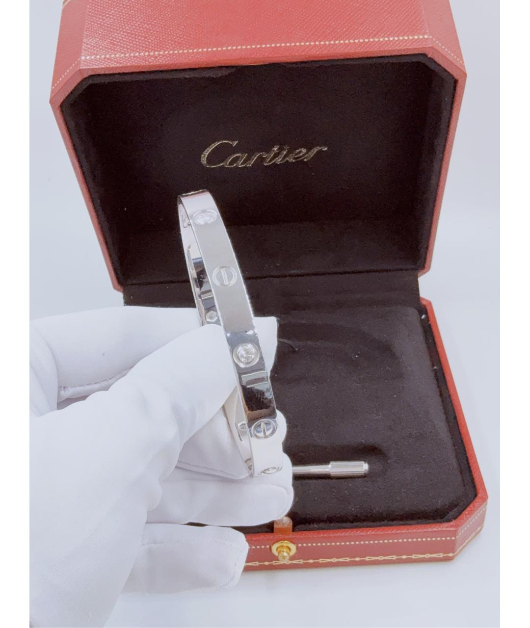 CARTIER Серебрянный браслет из белого золота, фото 4