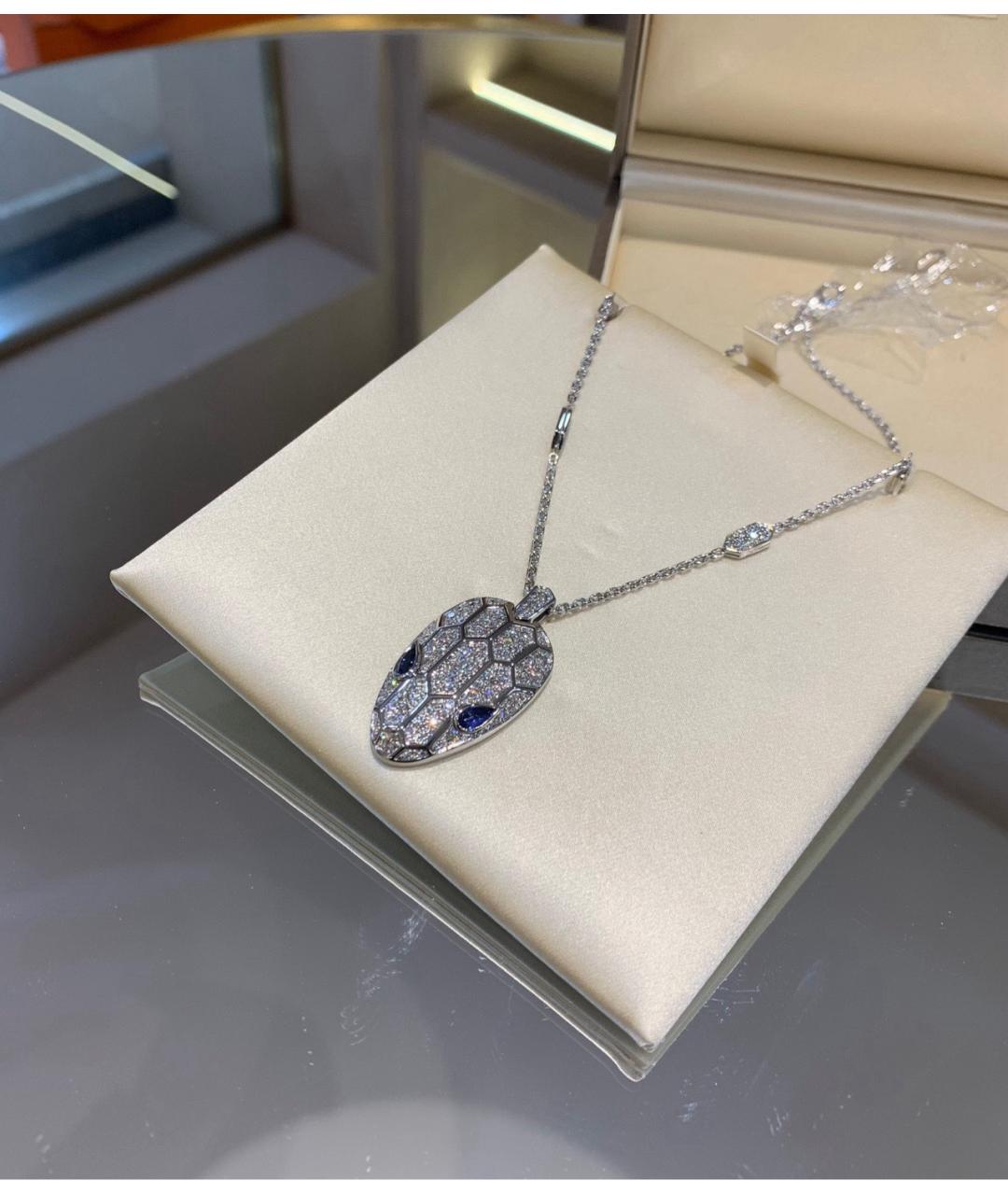 BVLGARI Серебряное колье из белого золота, фото 3