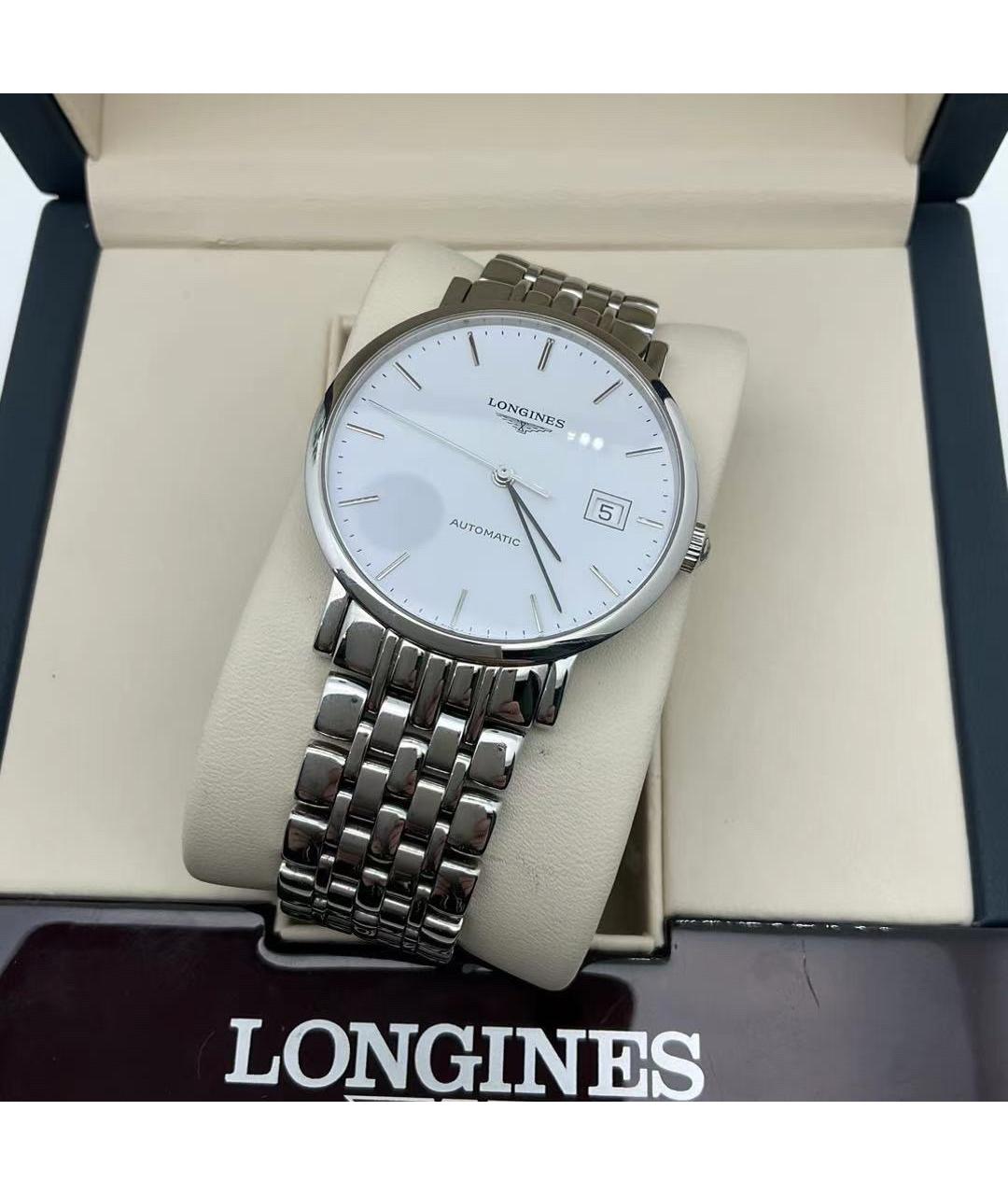 LONGINES Белые металлические часы, фото 4