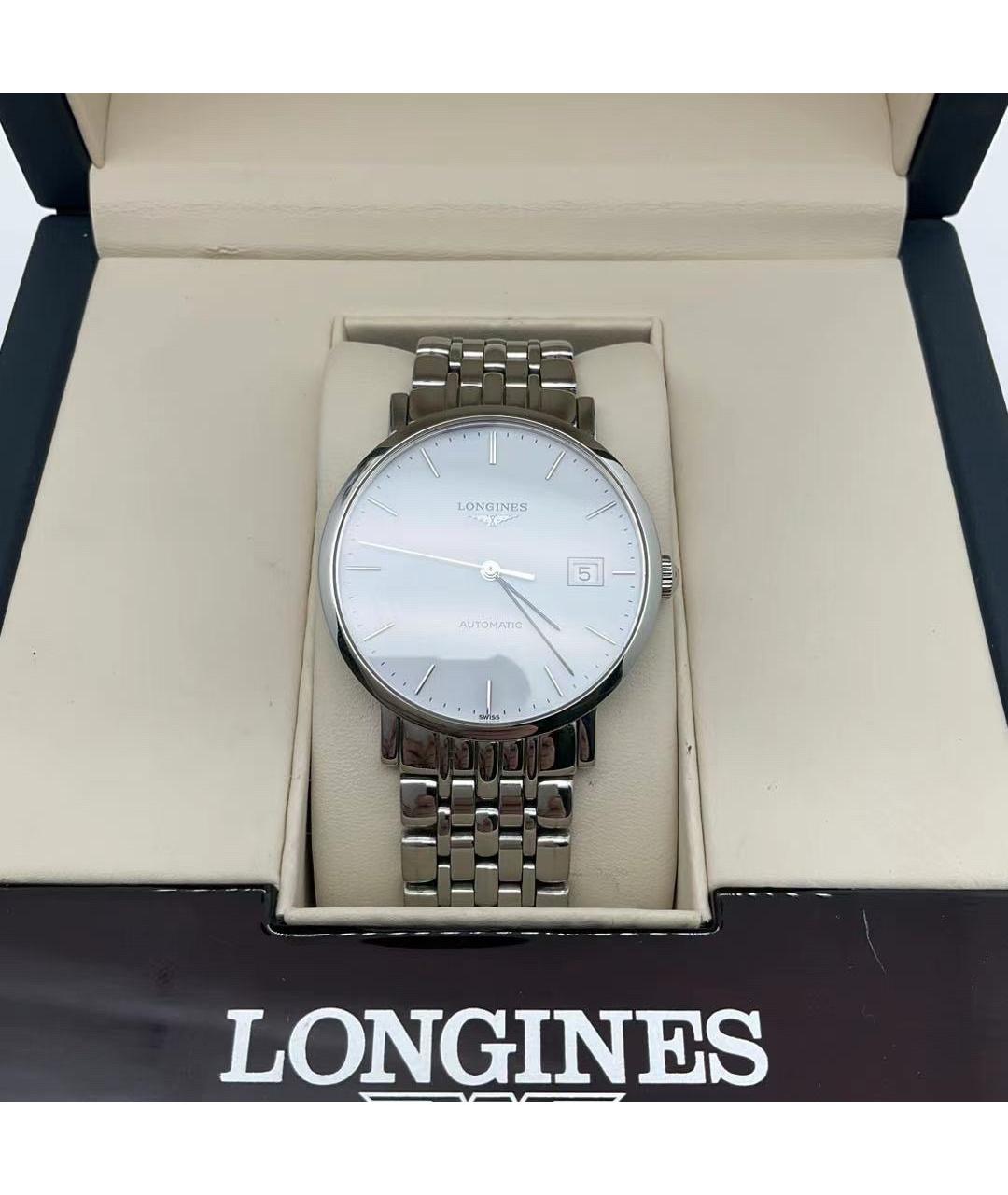 LONGINES Белые металлические часы, фото 2