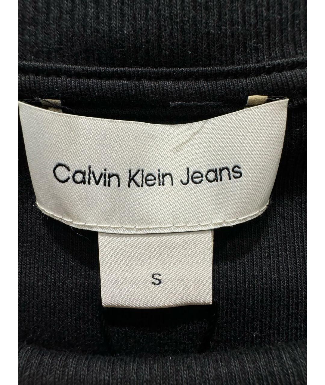 CALVIN KLEIN Черный хлопковый джемпер / свитер, фото 3