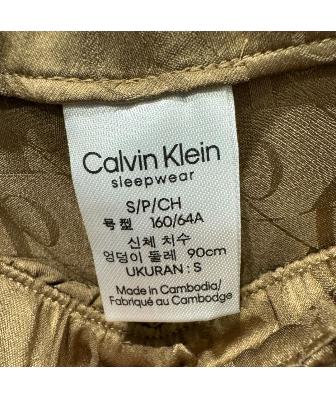 CALVIN KLEIN Коричневая полиэстеровая пижама, фото 3