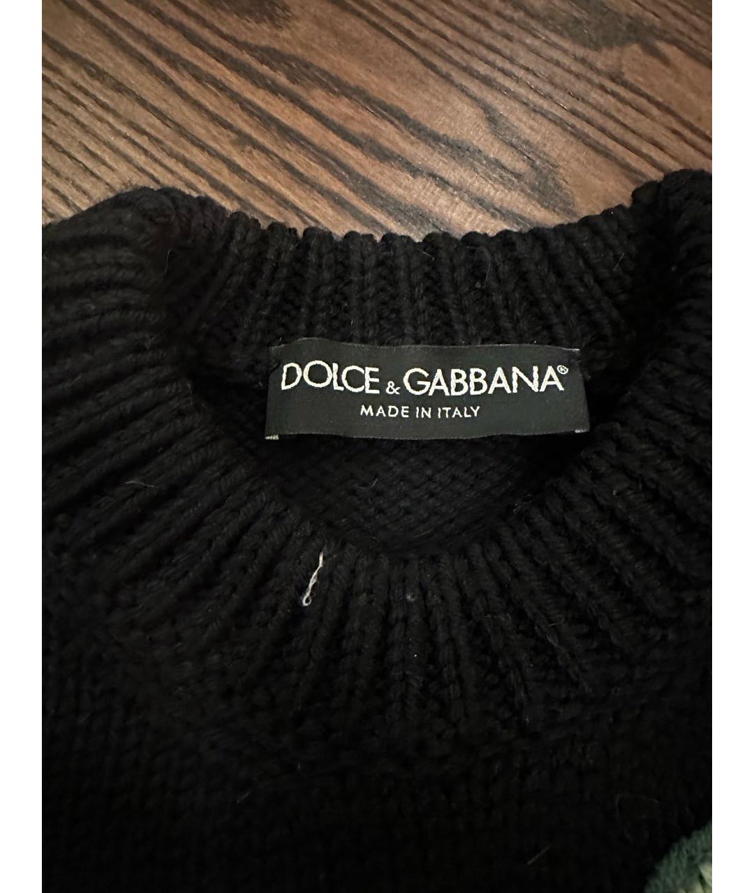 DOLCE&GABBANA Черный шерстяной джемпер / свитер, фото 2