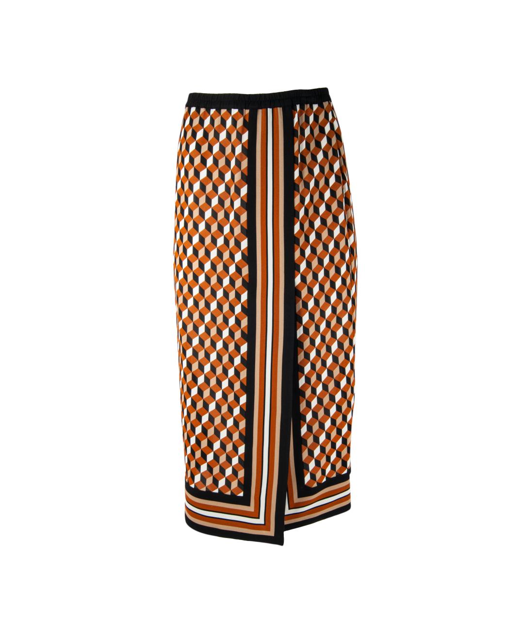 MICHAEL KORS Мульти шелковая юбка миди, фото 1