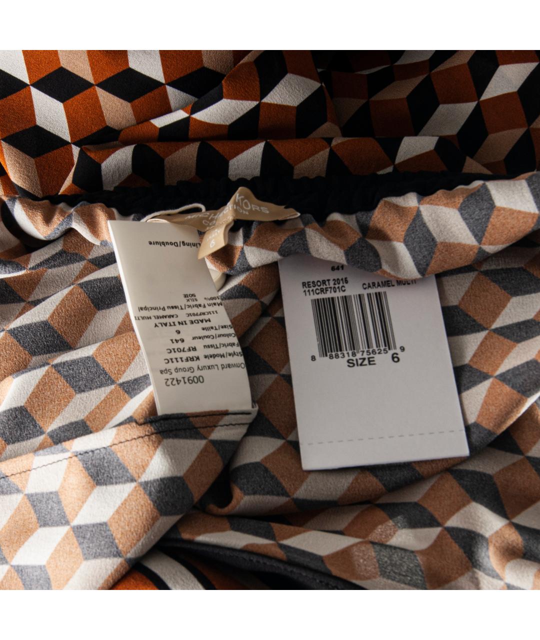 MICHAEL KORS Мульти шелковая юбка миди, фото 5