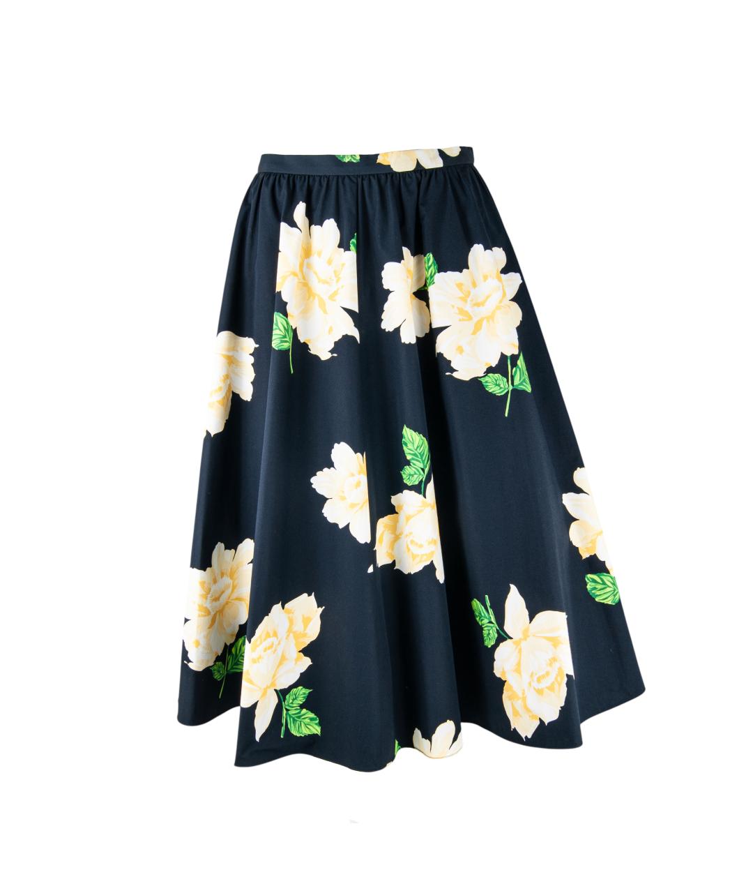 MICHAEL KORS Черная хлопковая юбка миди, фото 1