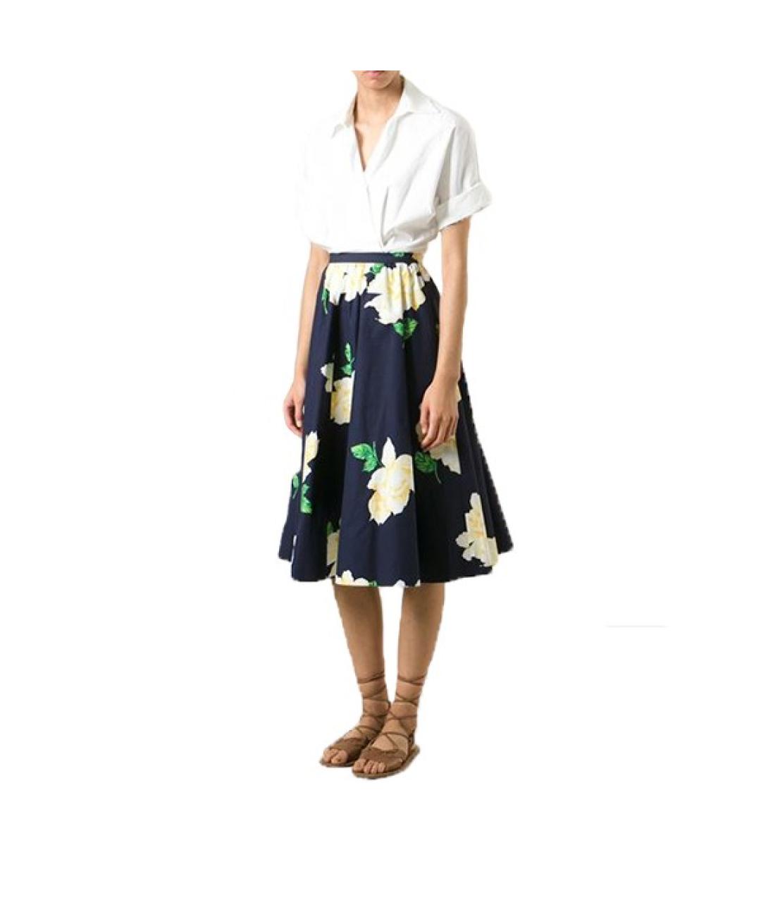 MICHAEL KORS Черная хлопковая юбка миди, фото 5