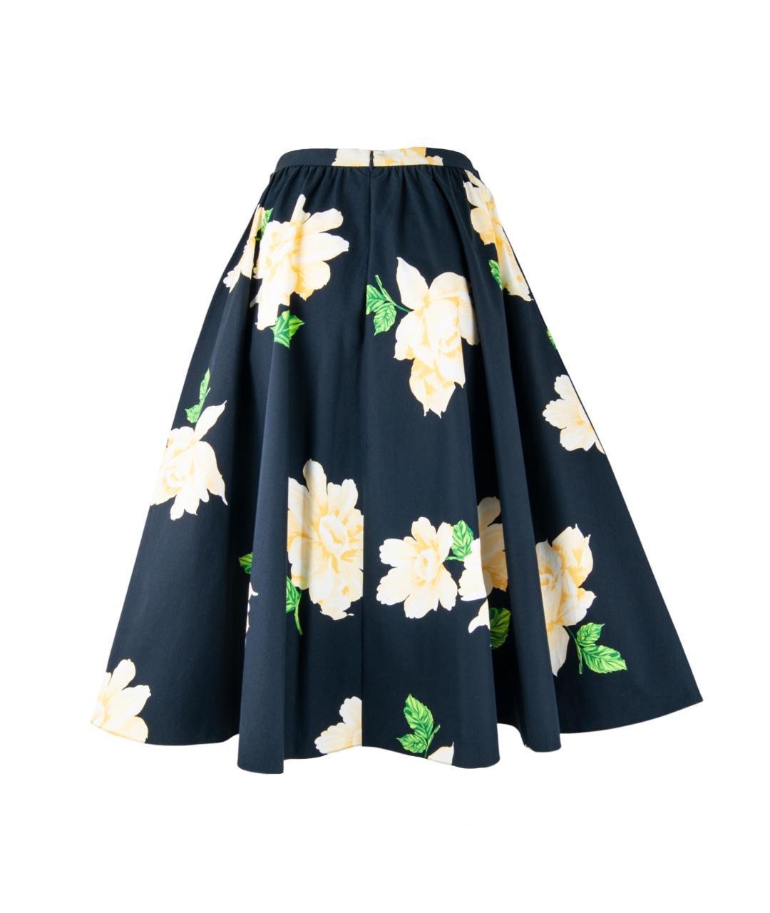 MICHAEL KORS Черная хлопковая юбка миди, фото 3