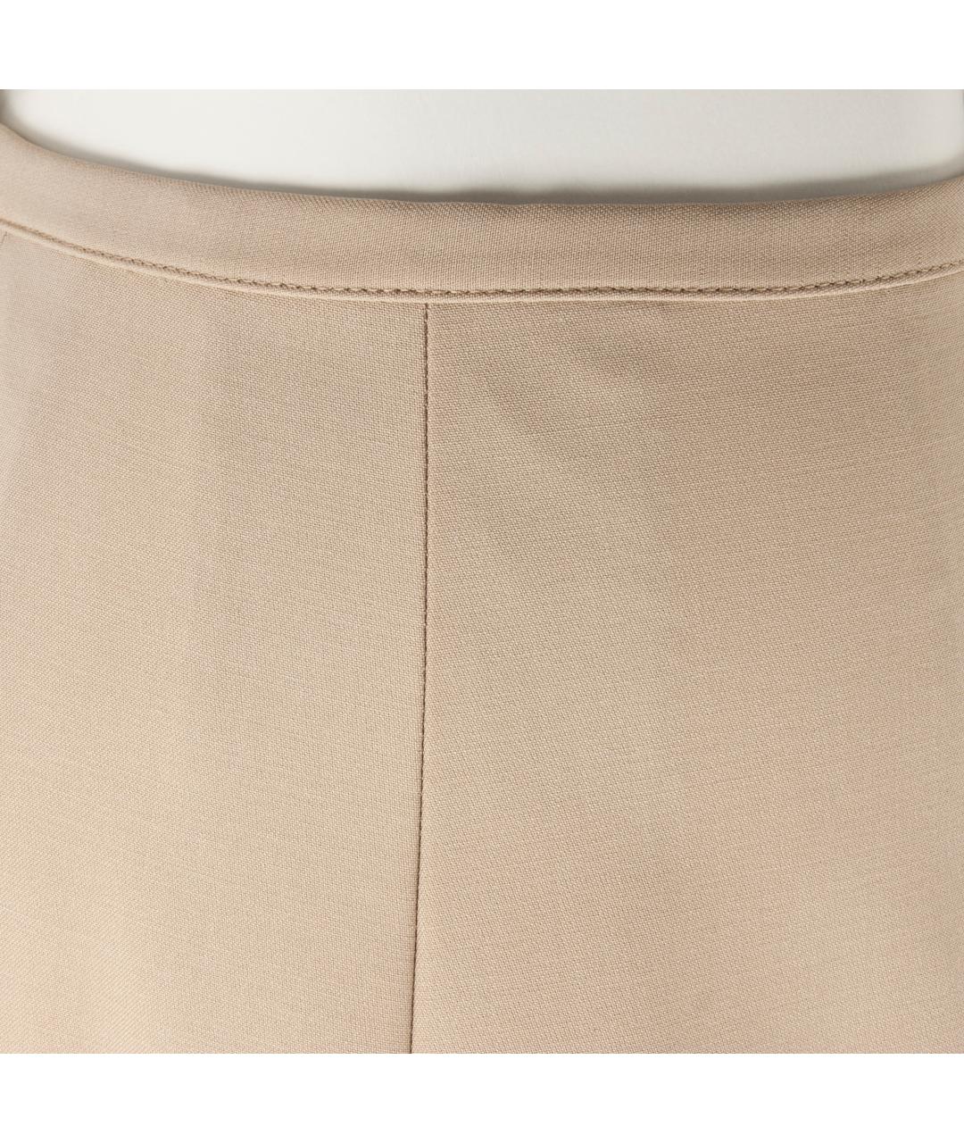 MICHAEL KORS Бежевая шерстяная юбка миди, фото 2