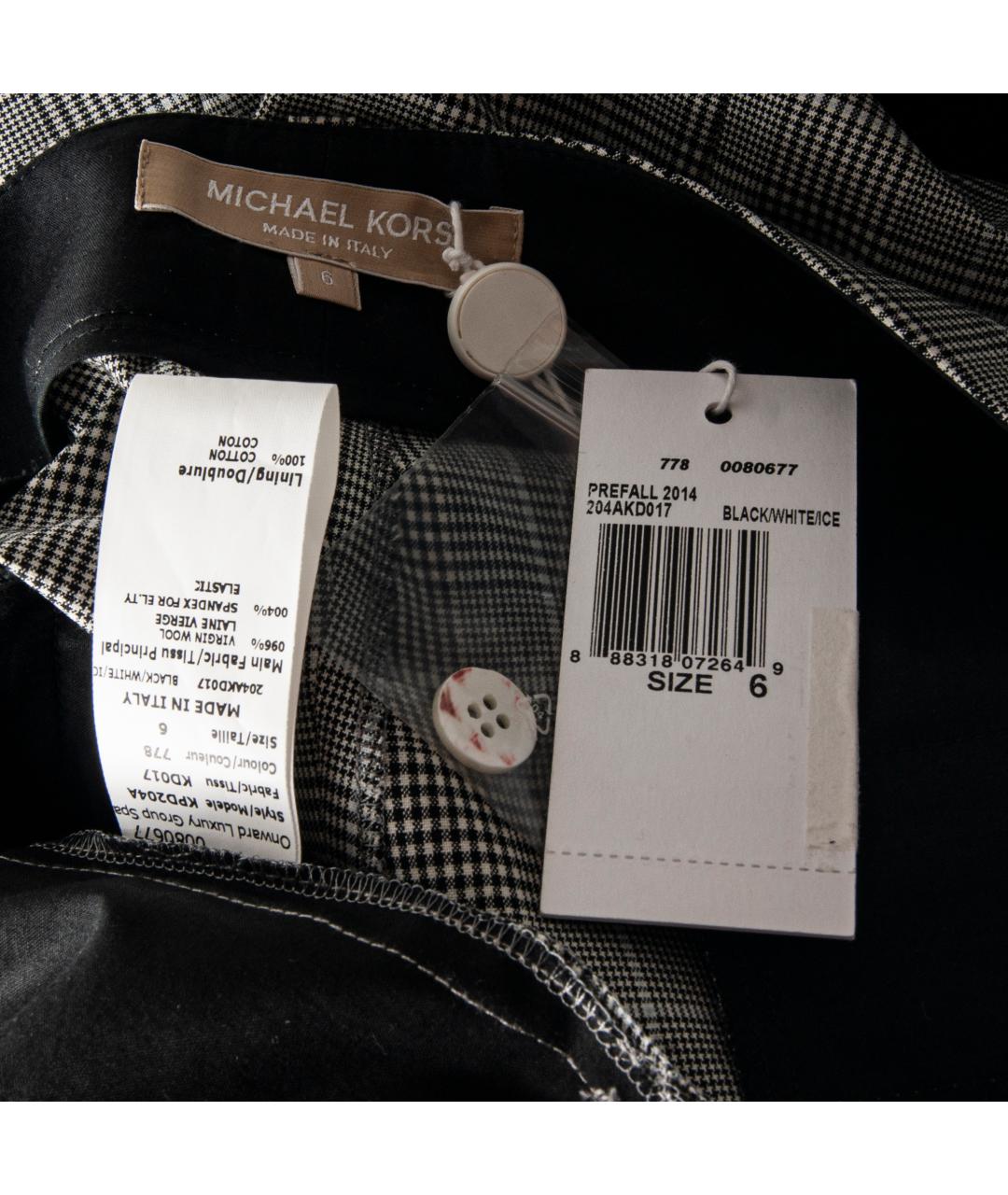 MICHAEL KORS Серые шерстяные прямые брюки, фото 5