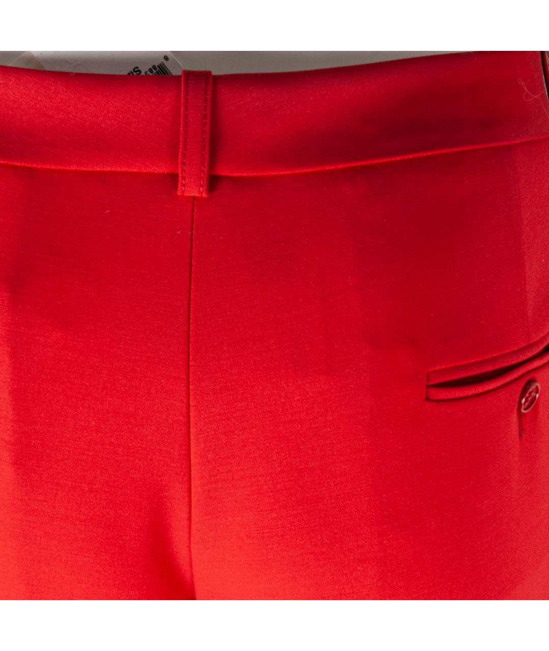 MICHAEL KORS Красные шерстяные прямые брюки, фото 4