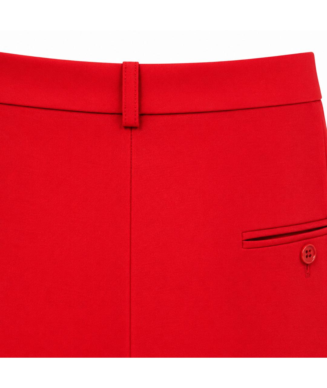 MICHAEL KORS Красные шерстяные прямые брюки, фото 4