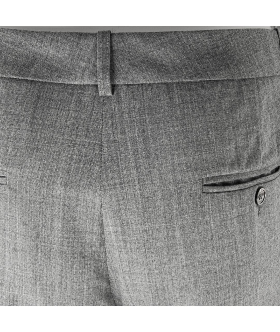 MICHAEL KORS Серые шерстяные прямые брюки, фото 4