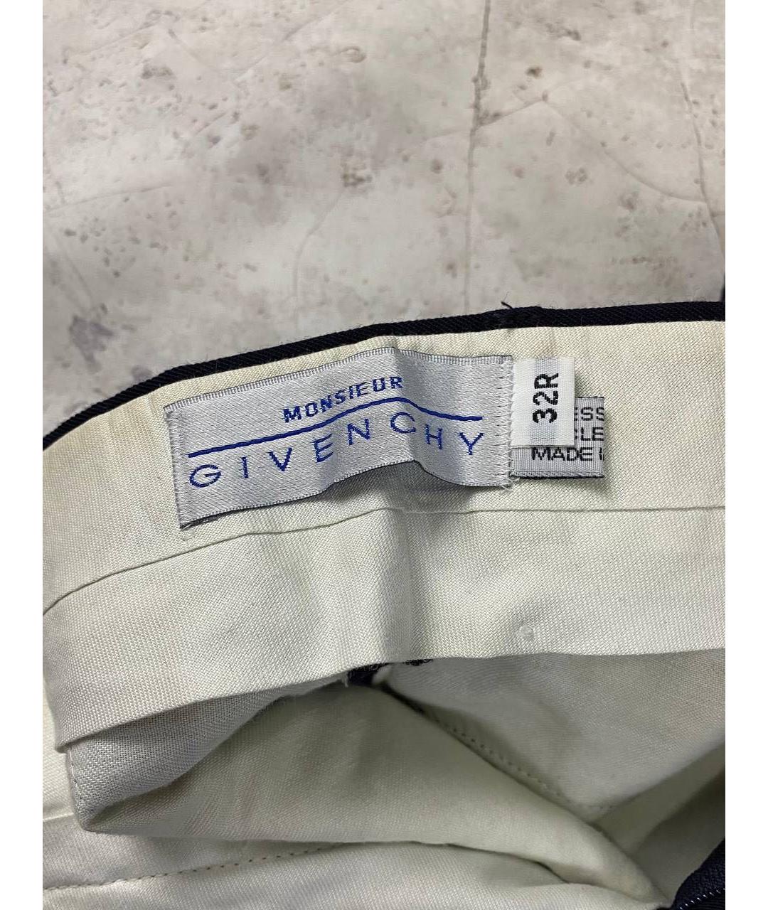 GIVENCHY Темно-синие классические брюки, фото 3