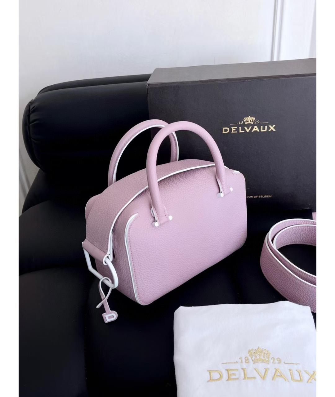 DELVAUX Розовая кожаная сумка через плечо, фото 2