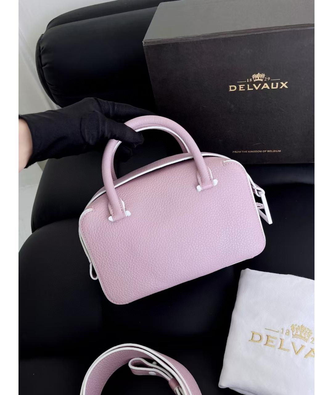 DELVAUX Розовая кожаная сумка через плечо, фото 4