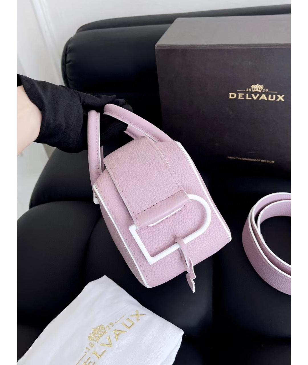 DELVAUX Розовая кожаная сумка через плечо, фото 3