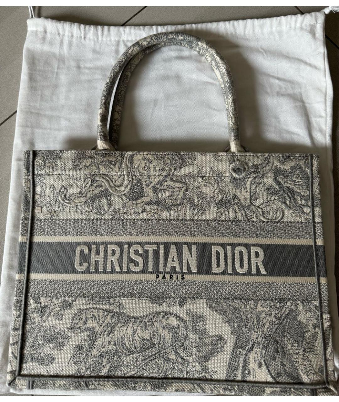 CHRISTIAN DIOR Серая сумка тоут, фото 7