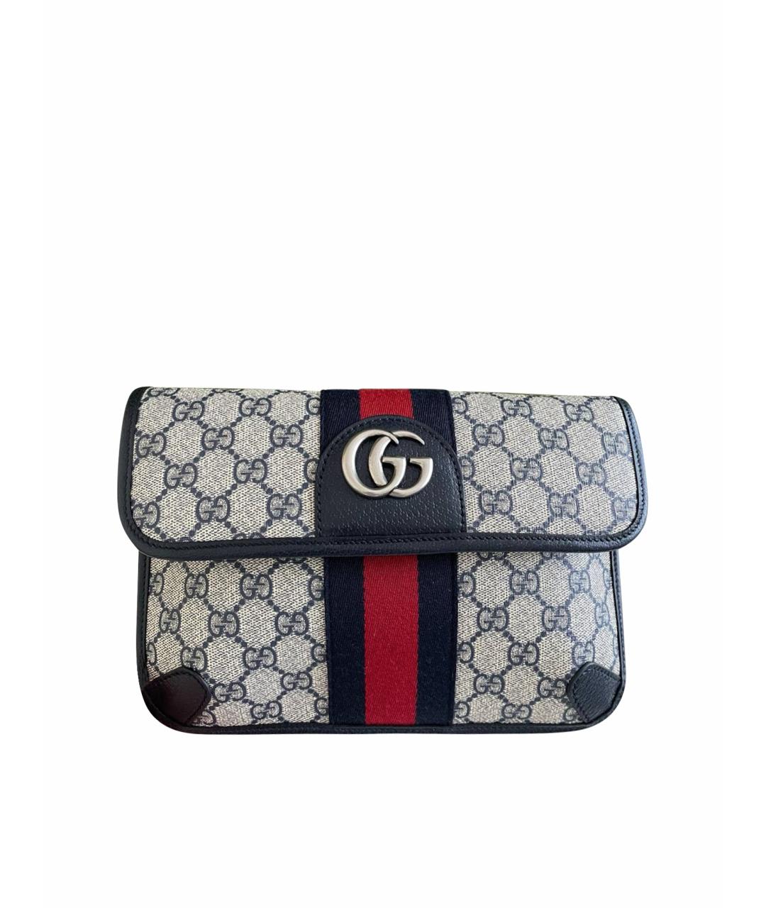 GUCCI Темно-синяя поясная сумка, фото 1