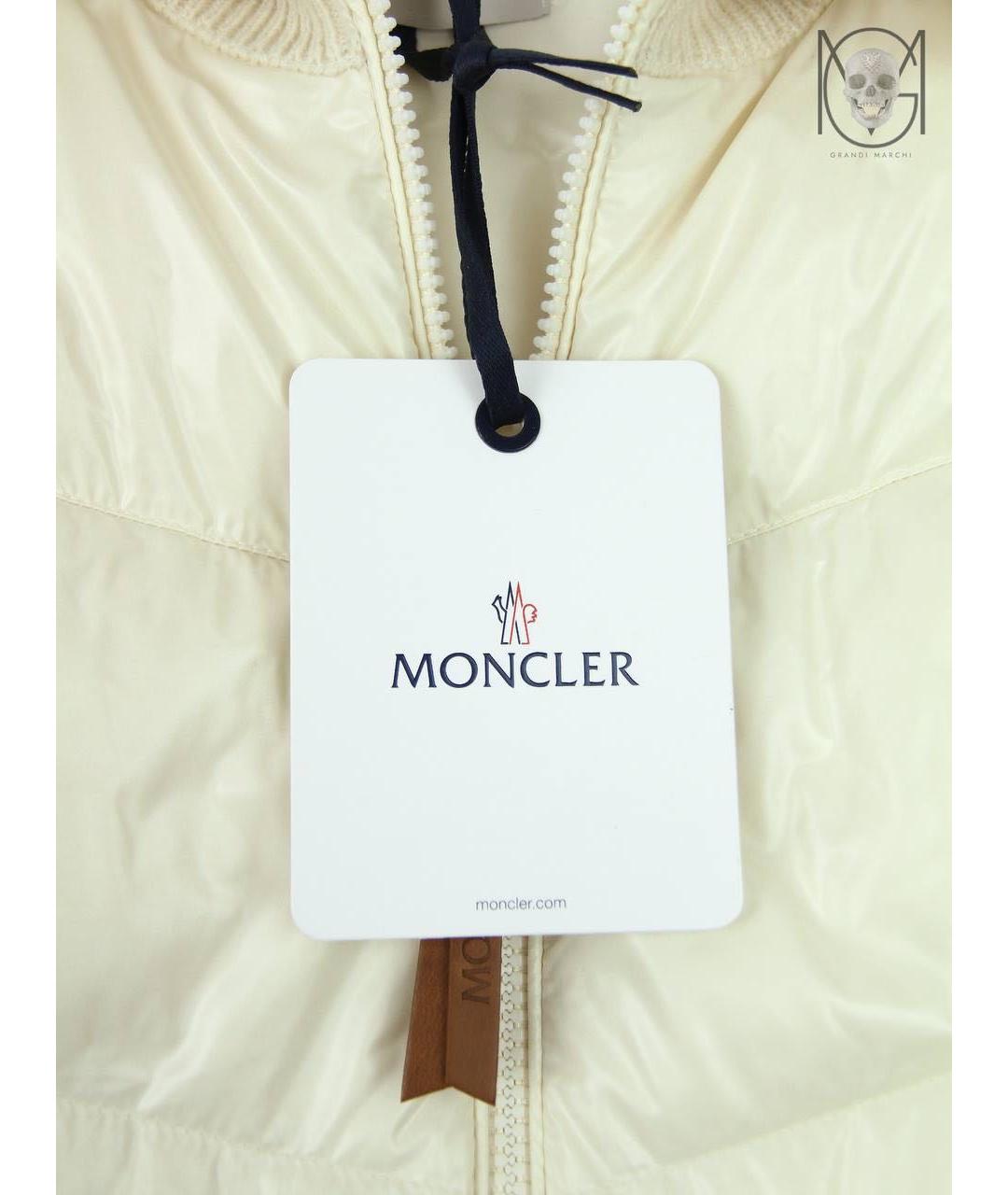 MONCLER Бежевый шерстяной пуховик, фото 4