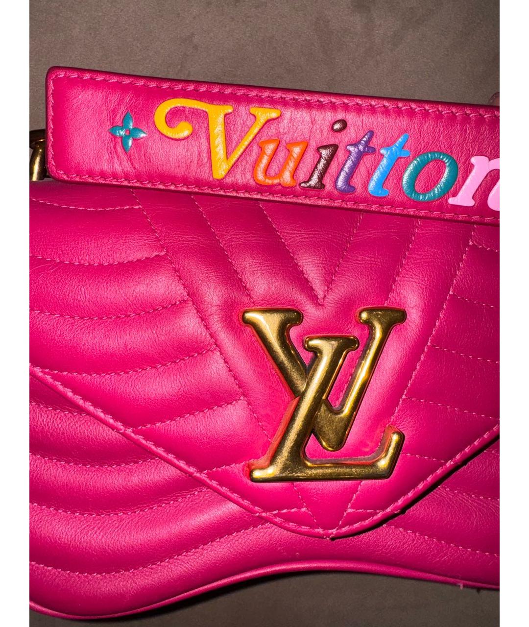 LOUIS VUITTON Фуксия кожаная сумка через плечо, фото 3