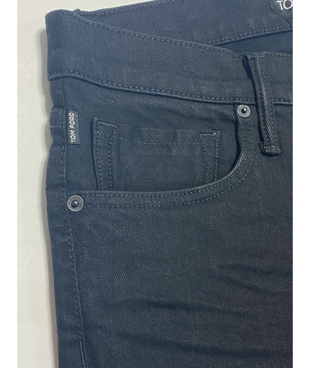 TOM FORD Черные хлопко-эластановые джинсы скинни, фото 6