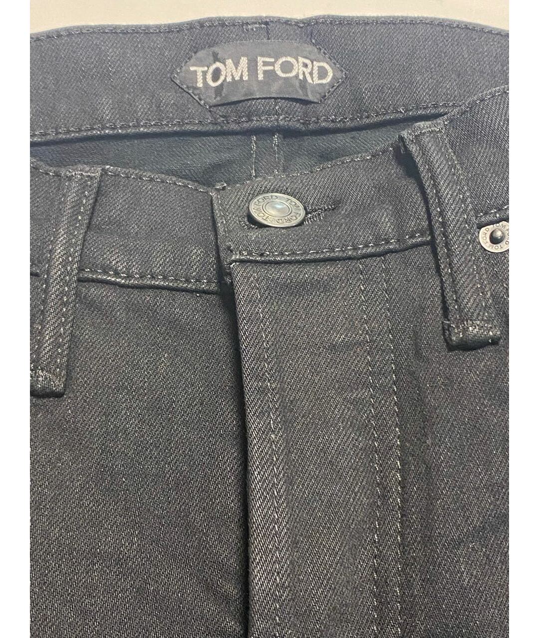 TOM FORD Черные хлопко-эластановые джинсы скинни, фото 3