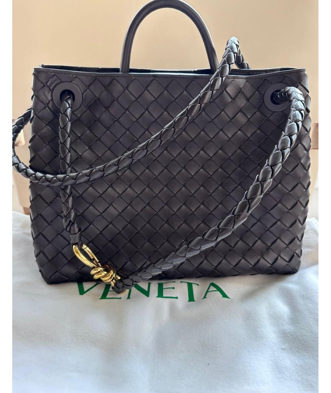 BOTTEGA VENETA Коричневая кожаная сумка тоут, фото 2