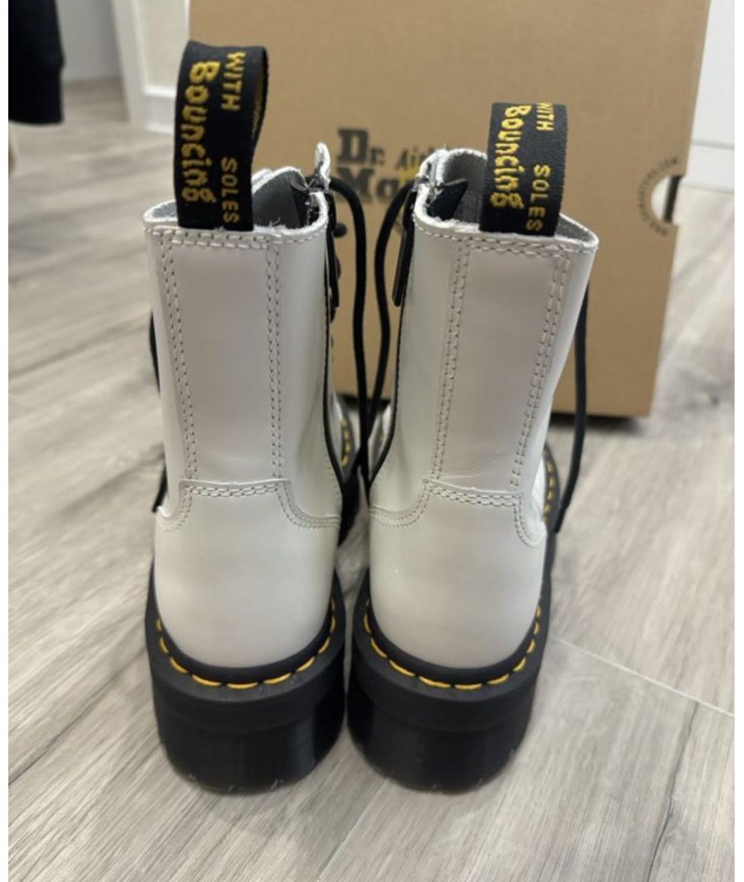 DR. MARTENS Белые кожаные ботинки, фото 4