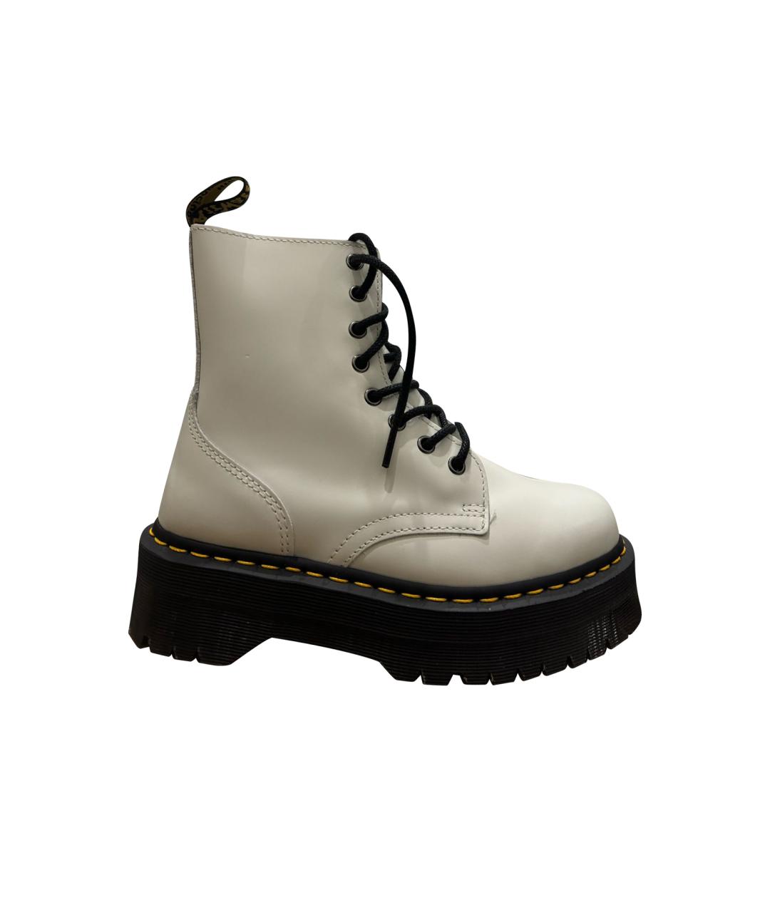 DR. MARTENS Белые кожаные ботинки, фото 1