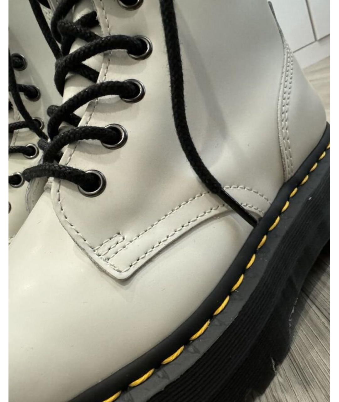 DR. MARTENS Белые кожаные ботинки, фото 7