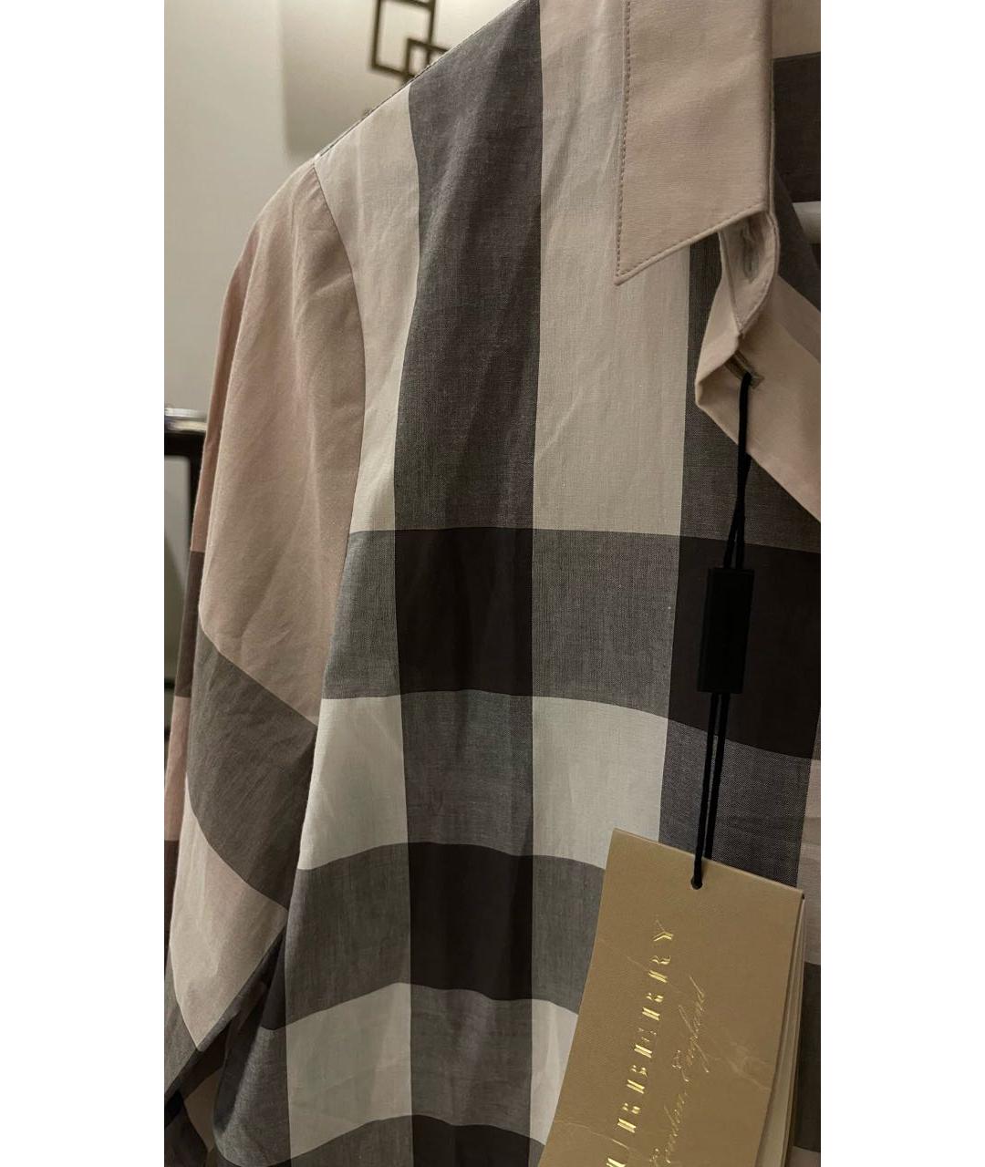 BURBERRY Бежевая хлопковая рубашка, фото 4