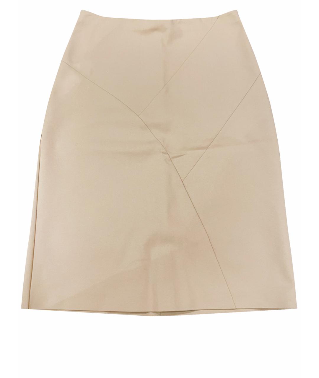 PATRIZIA PEPE Бежевая полиэстеровая юбка мини, фото 1