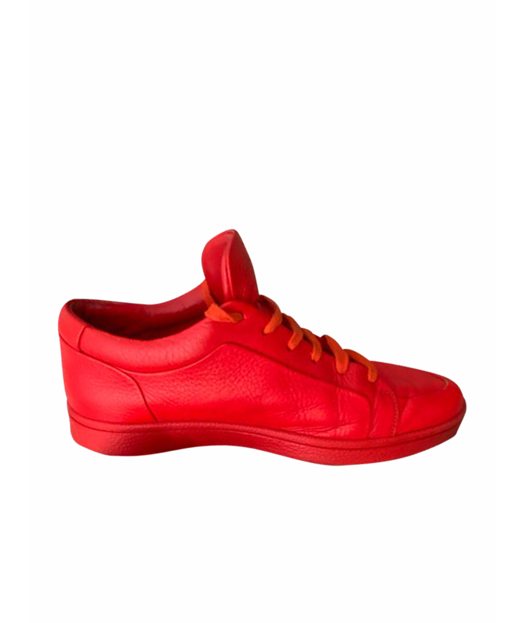 BALENCIAGA Красные кожаные низкие кроссовки / кеды, фото 7