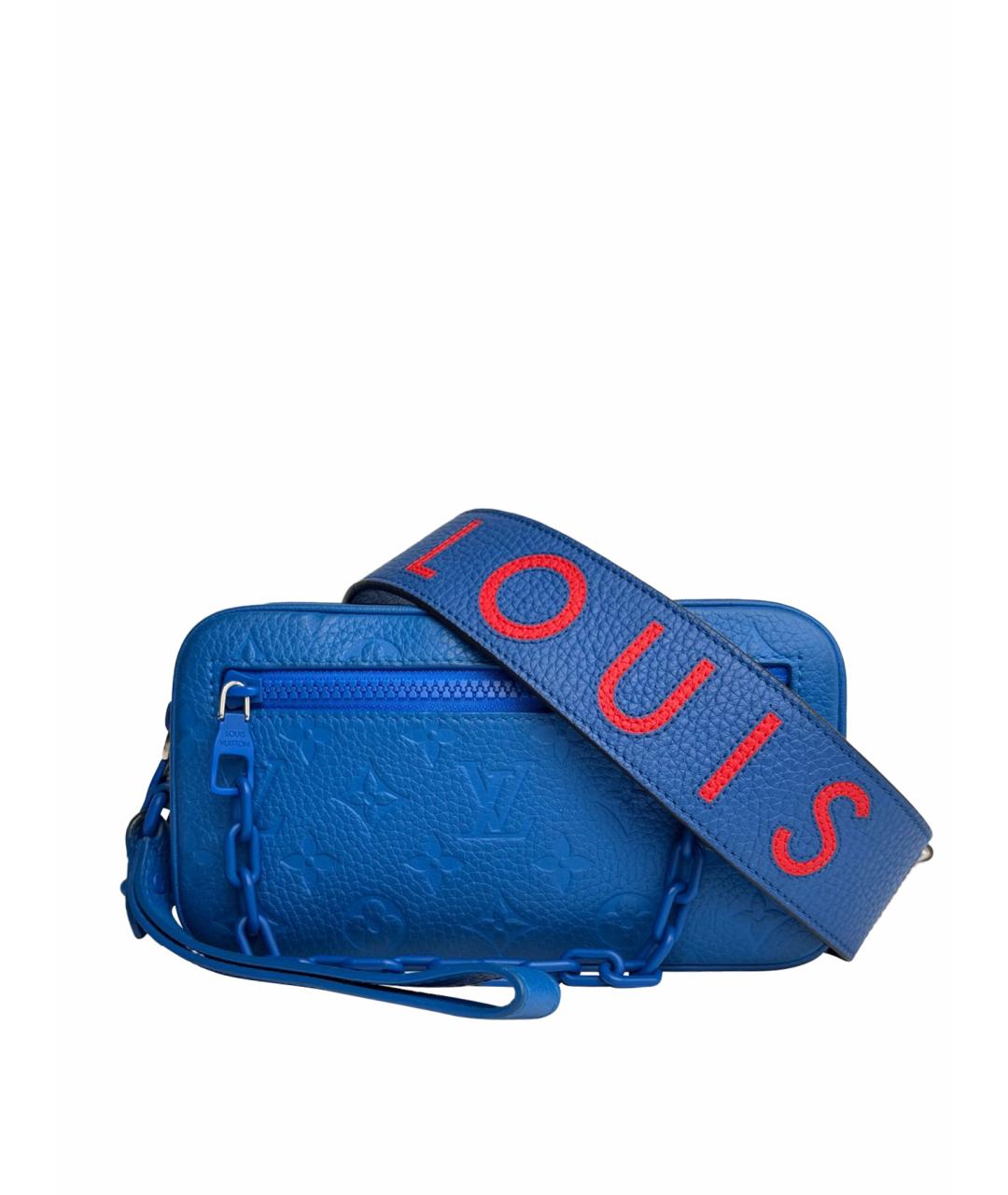 LOUIS VUITTON Синяя кожаная сумка на плечо, фото 1