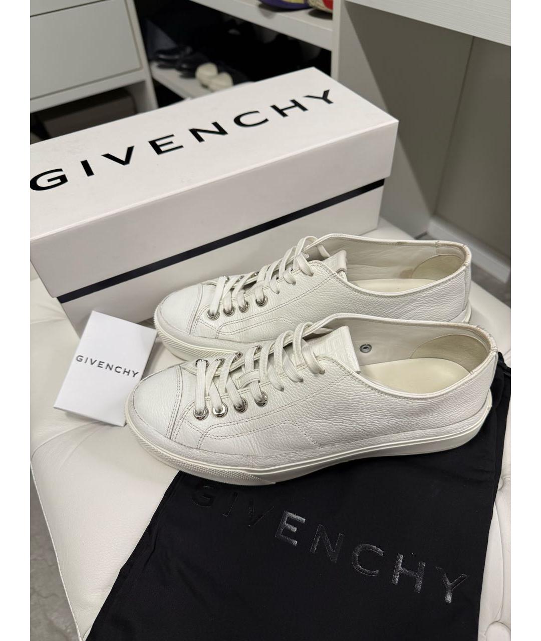 GIVENCHY Белые кожаные кеды, фото 2