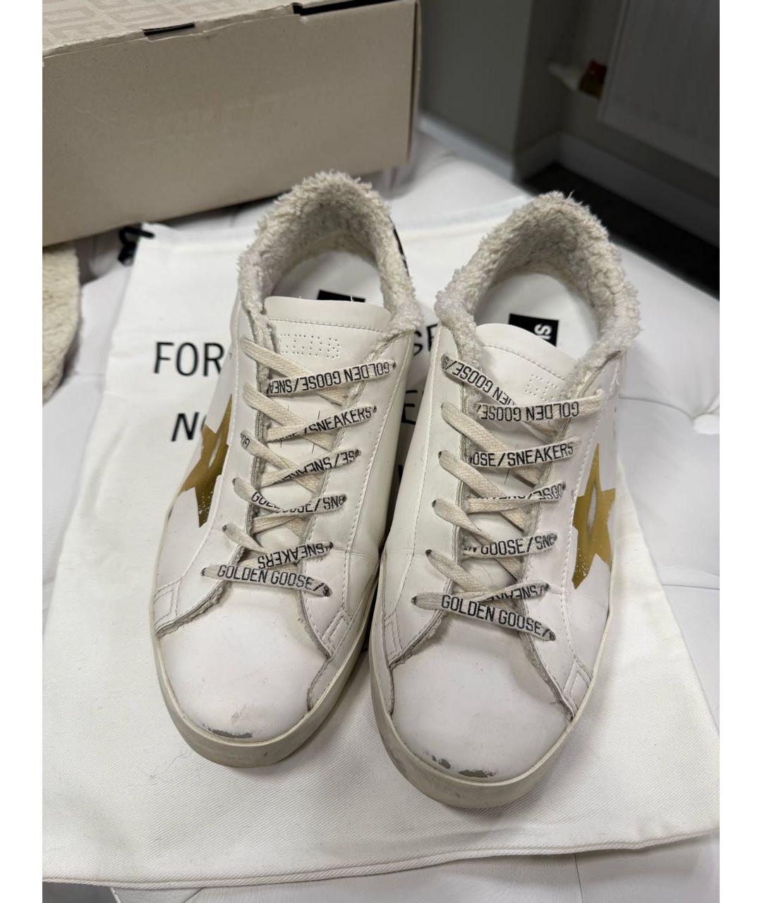 GOLDEN GOOSE DELUXE BRAND Белые кожаные кеды, фото 3