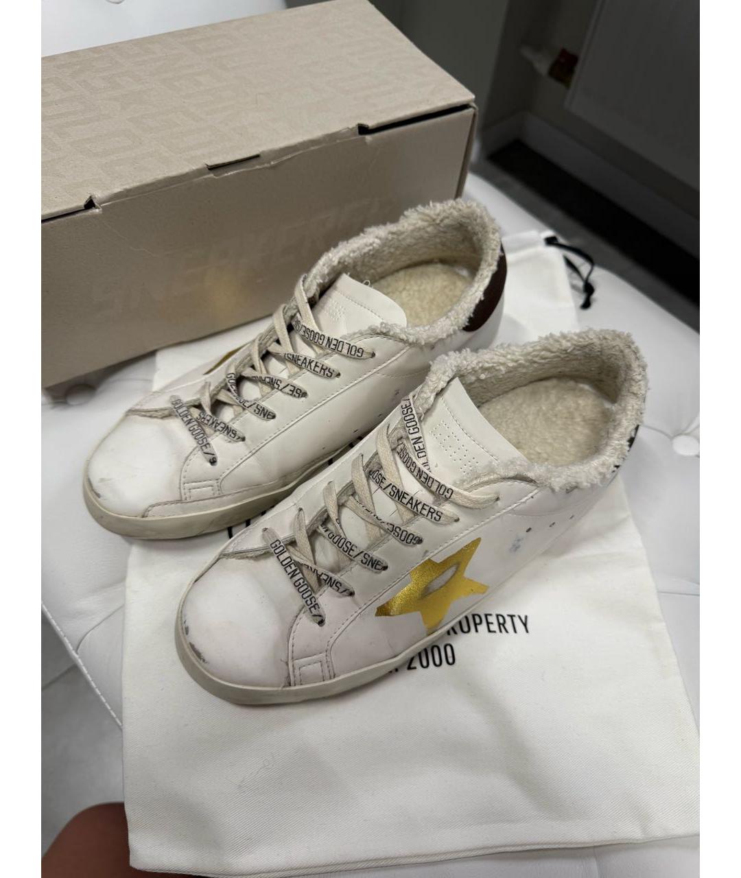 GOLDEN GOOSE DELUXE BRAND Белые кожаные кеды, фото 8