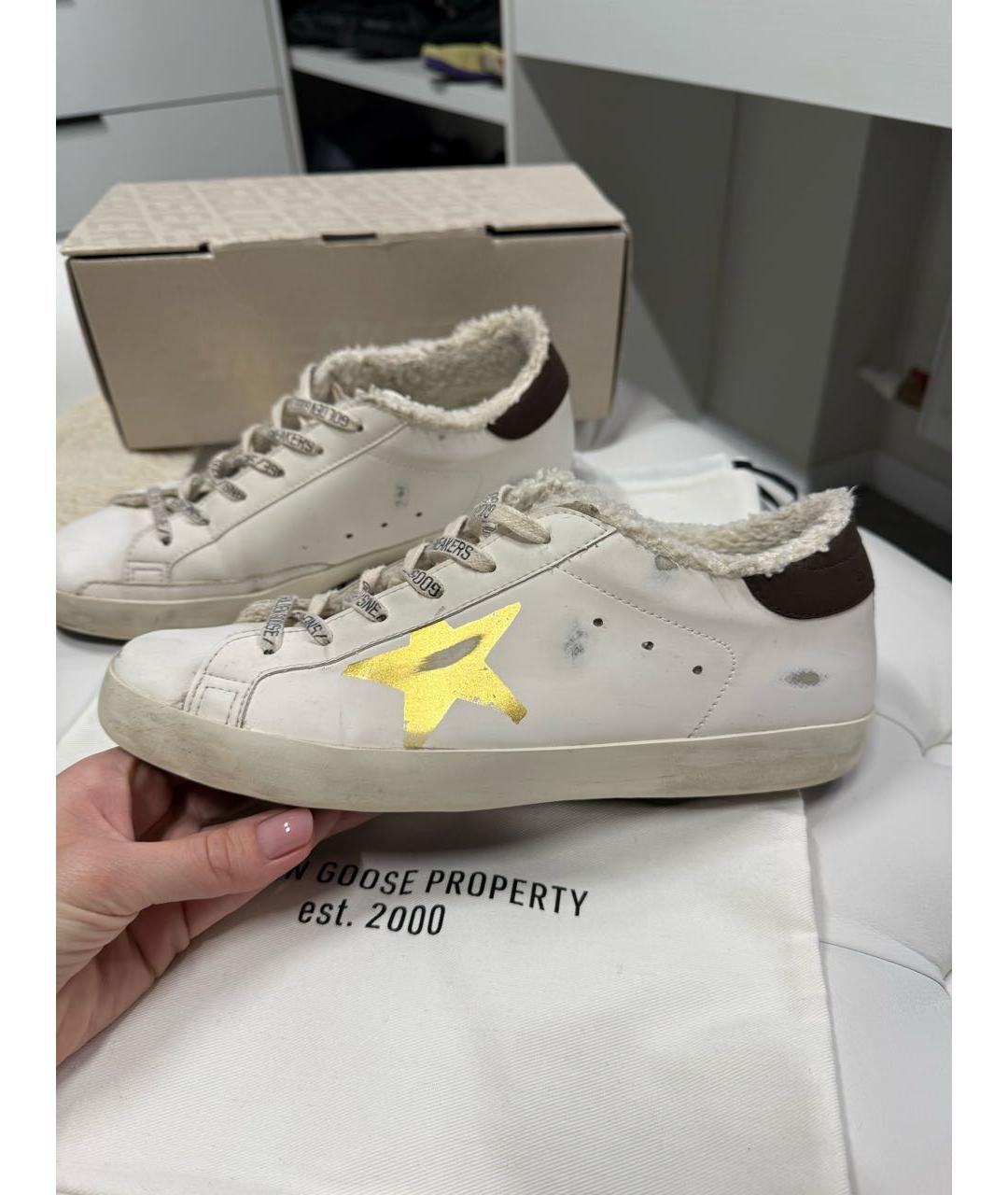 GOLDEN GOOSE DELUXE BRAND Белые кожаные кеды, фото 9