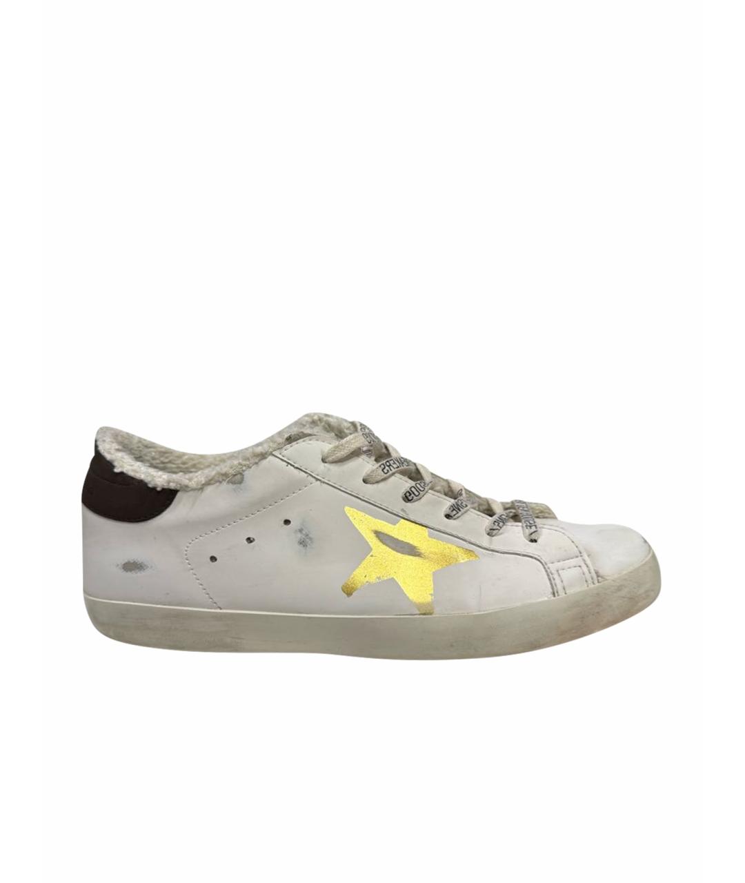 GOLDEN GOOSE DELUXE BRAND Белые кожаные кеды, фото 1