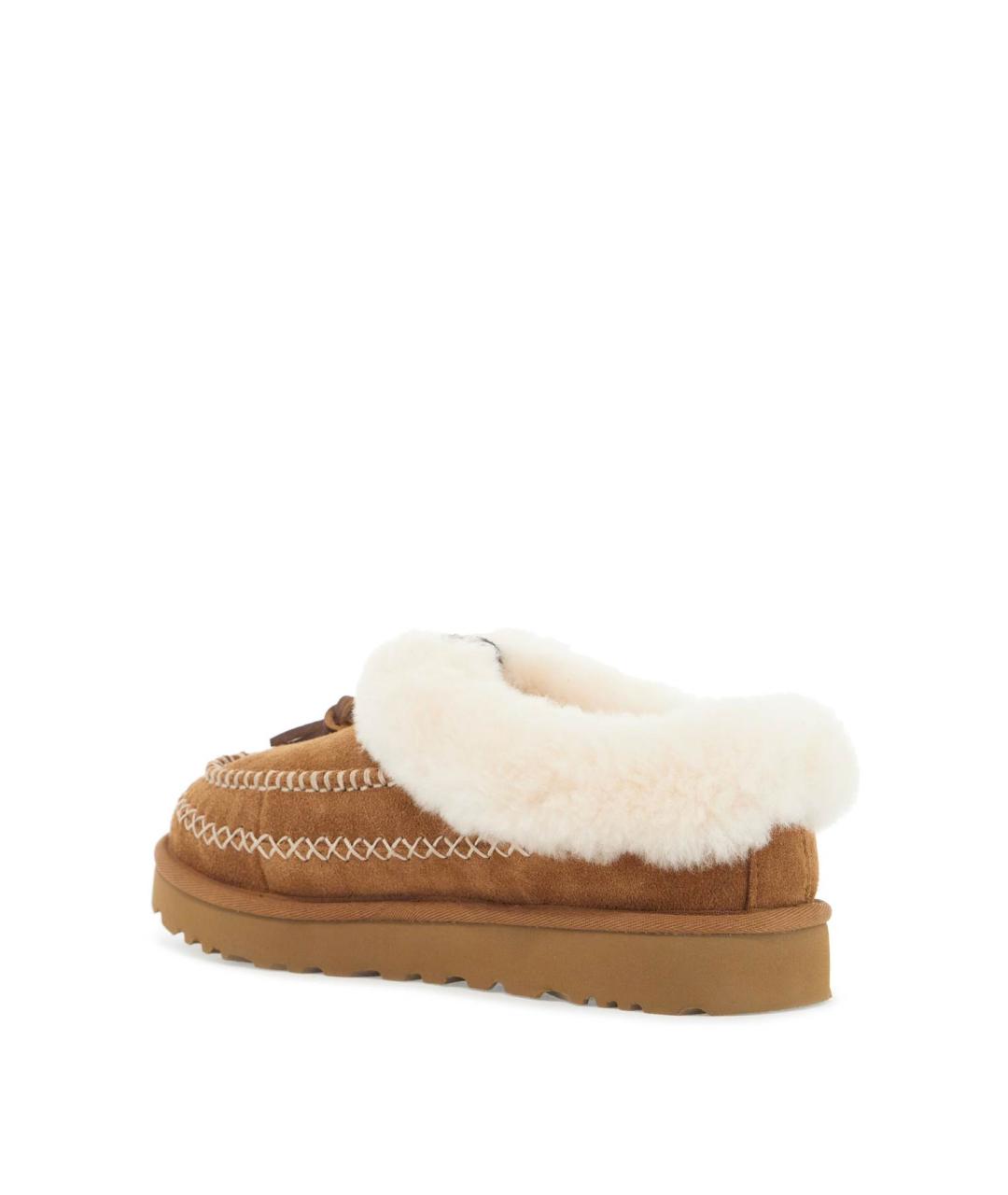 UGG AUSTRALIA Коричневые кожаные сабо, фото 3