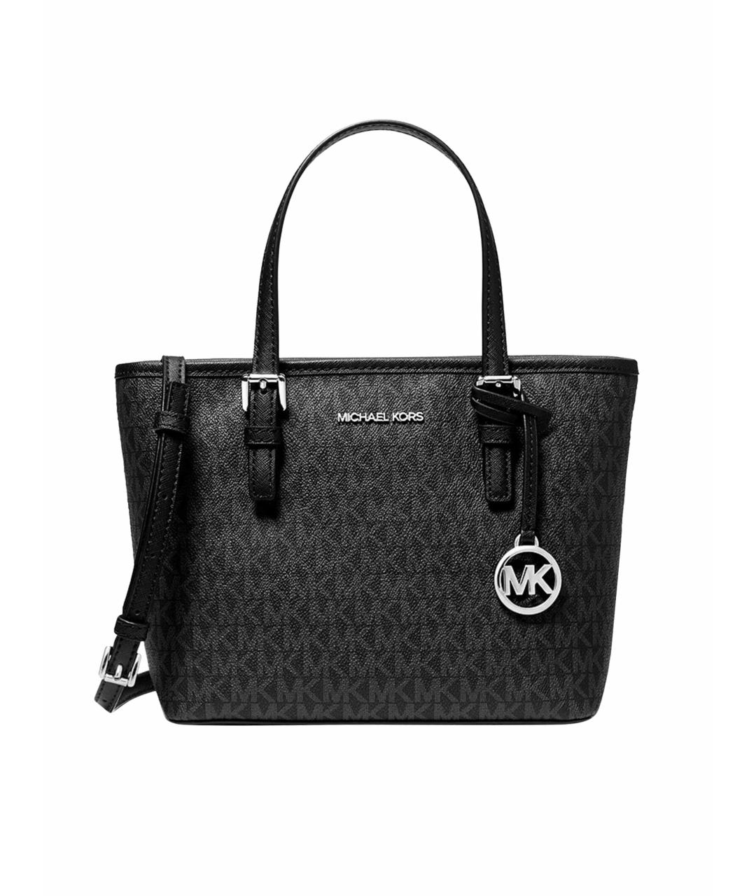 MICHAEL KORS Черная сумка тоут из искусственной кожи, фото 1