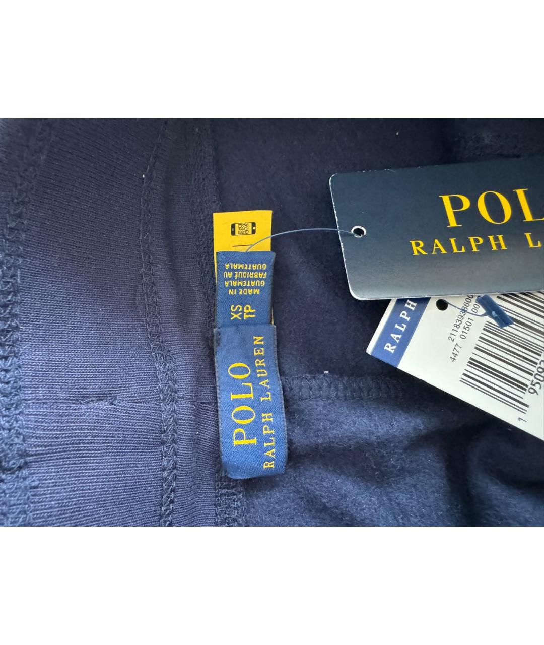 POLO RALPH LAUREN Темно-синие хлопковые спортивные брюки и шорты, фото 3