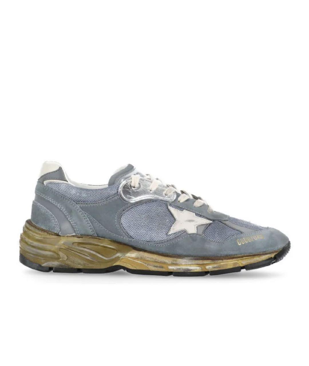 GOLDEN GOOSE DELUXE BRAND Голубые кожаные низкие кроссовки / кеды, фото 5