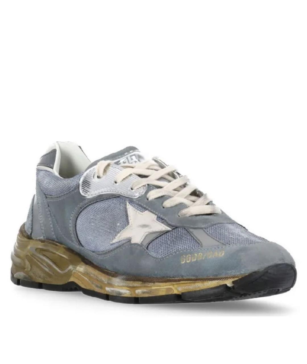 GOLDEN GOOSE DELUXE BRAND Голубые кожаные низкие кроссовки / кеды, фото 2