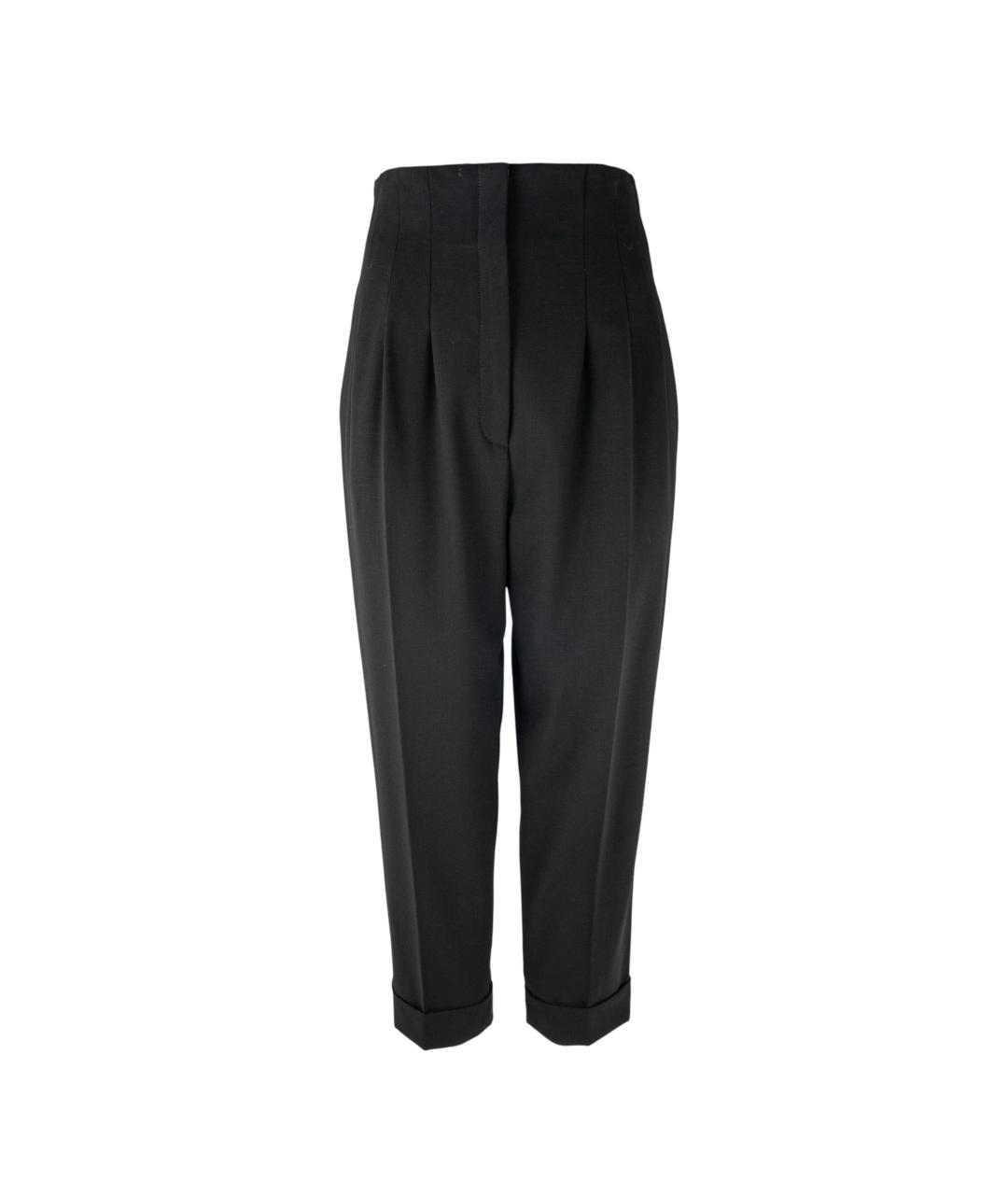 MICHAEL KORS Черные шерстяные прямые брюки, фото 1