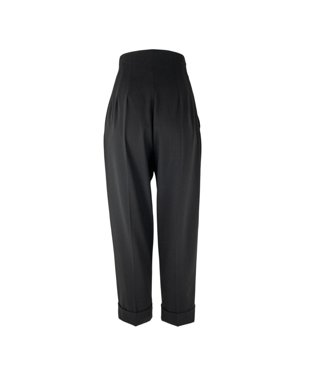 MICHAEL KORS Черные шерстяные прямые брюки, фото 3