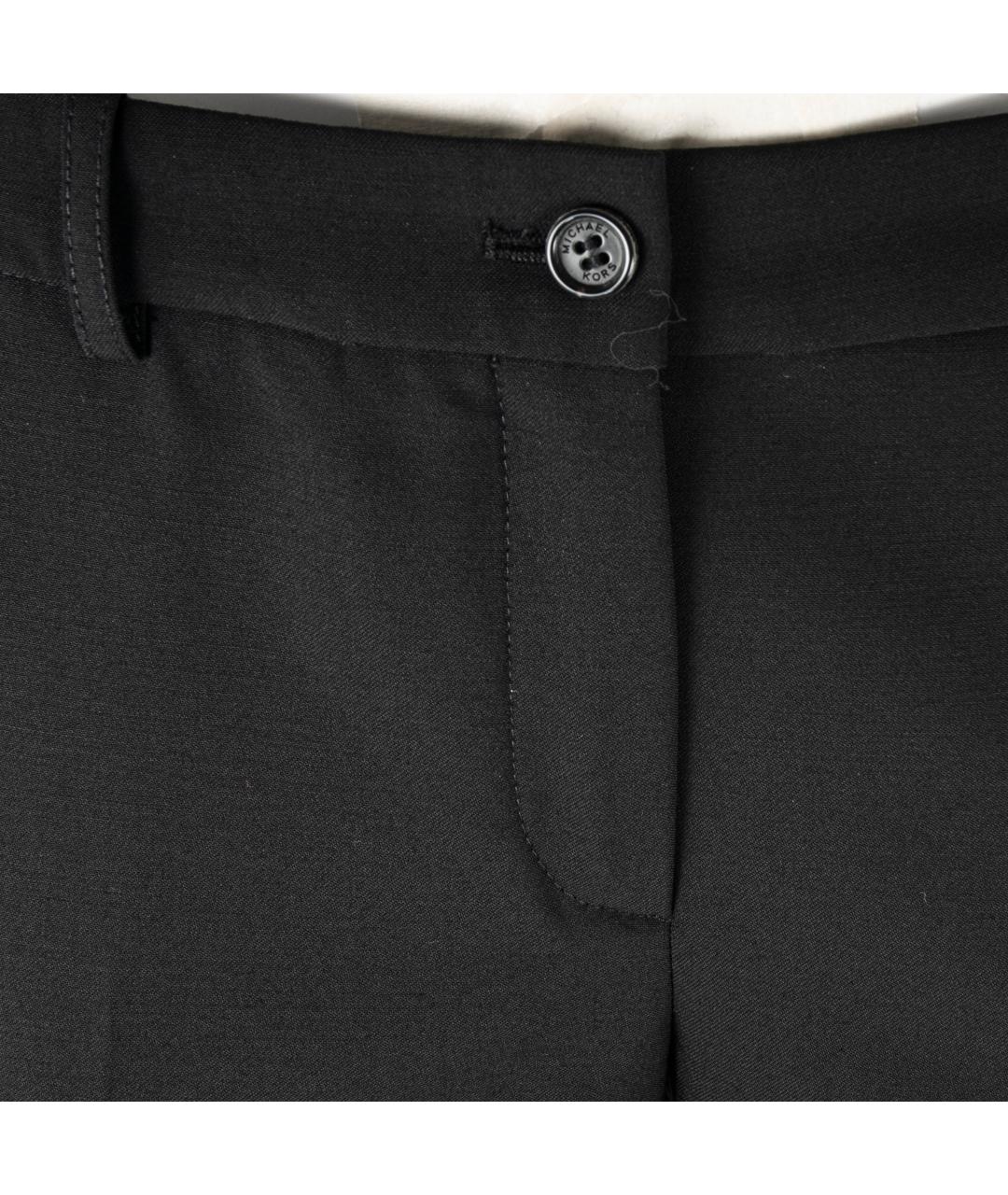 MICHAEL KORS Черные шерстяные прямые брюки, фото 2